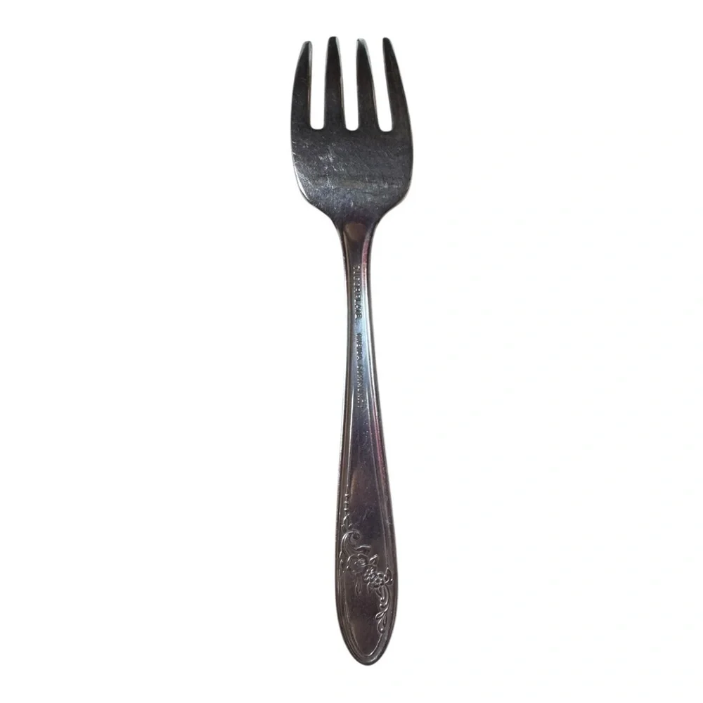 Tudor Plate Oneida Community Vintage 1946 Queen Bess II Silverplated Baby Fork